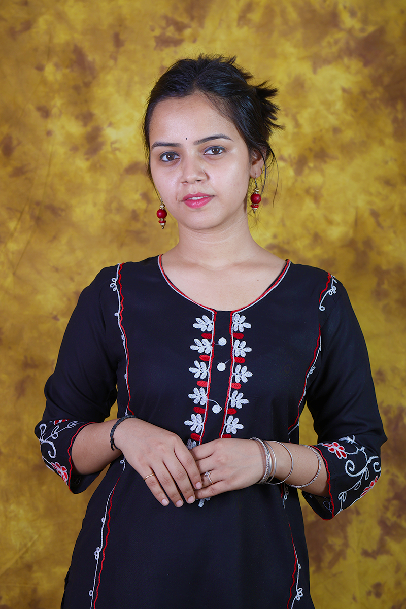 Black Threadwork Co-ord Set