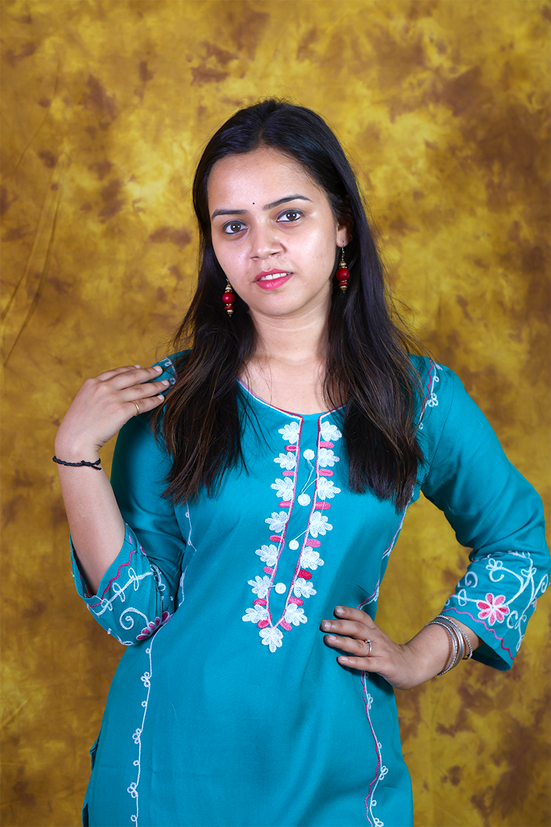 Blue Threadwork Co-ord set 1