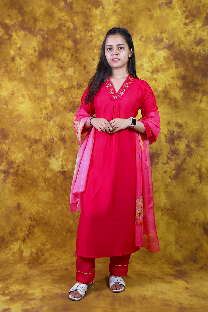 Rose Pink Kurta Set 2