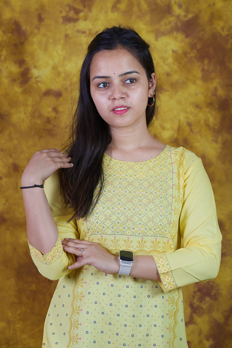 Yellow and Black Kurta Set 3